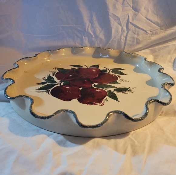 Home & Garden Party Ltd Stoneware Chip Tray and Dip Bowl 1999  Made in USA 2 pc - Picture 3 of 6